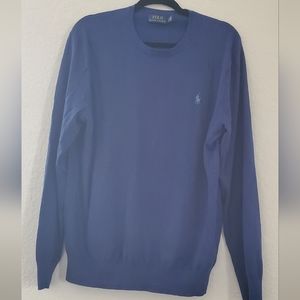 Polo Ralph Lauren Blue cotton cashmere mix sweater